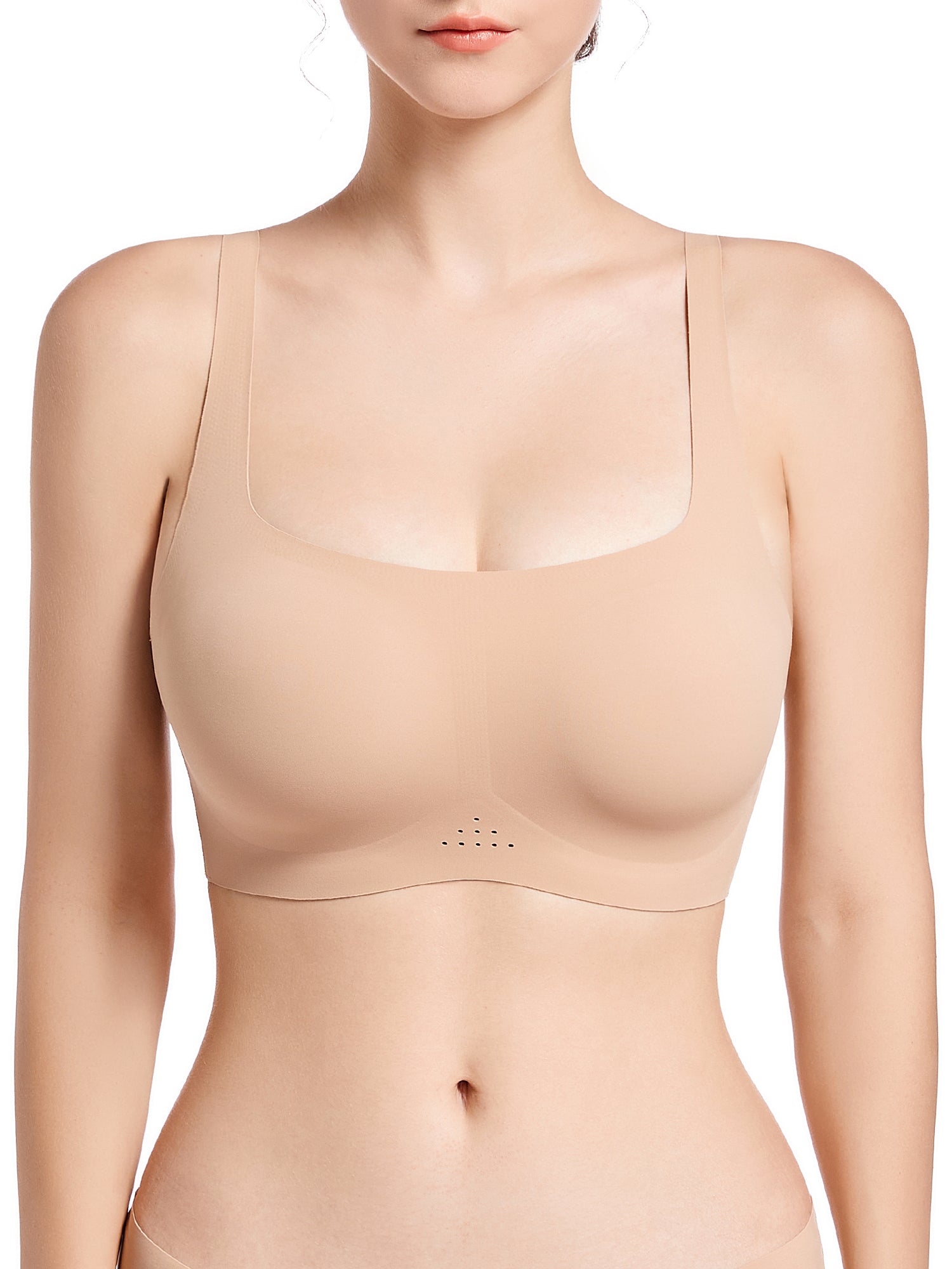 SHAPERX Wireless Scoop Bras for Women Small to Plus Size Everyday Bra with Removable Pads SHAPERX