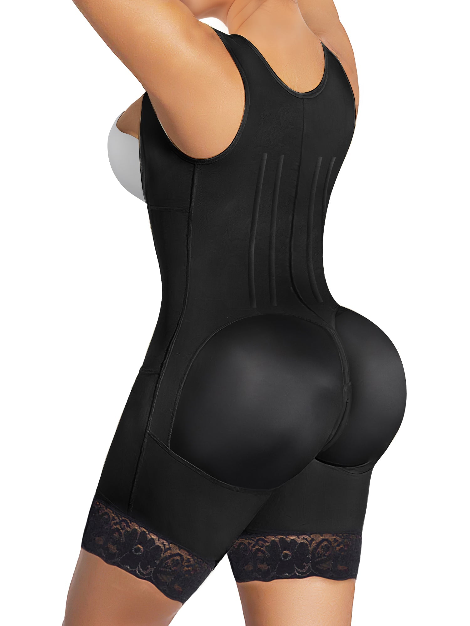 SHAPERX Fajas Colombianas Shapewear for Women Tummy Control Body Shaper Postpartum Butt Lifter with Zipper and Hooks SHAPERX