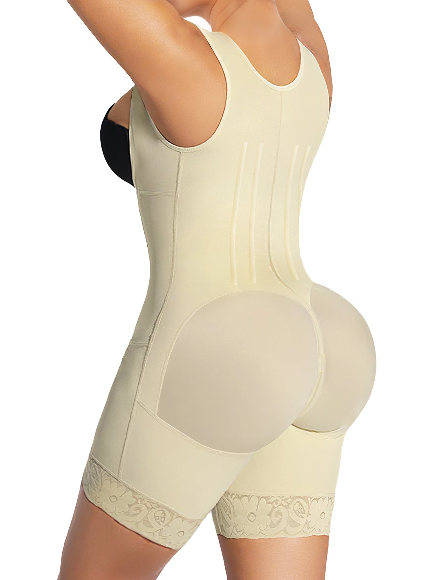 SHAPERX Fajas Colombianas Shapewear for Women Tummy Control Body Shaper Postpartum Butt Lifter with Zipper and Hooks SHAPERX