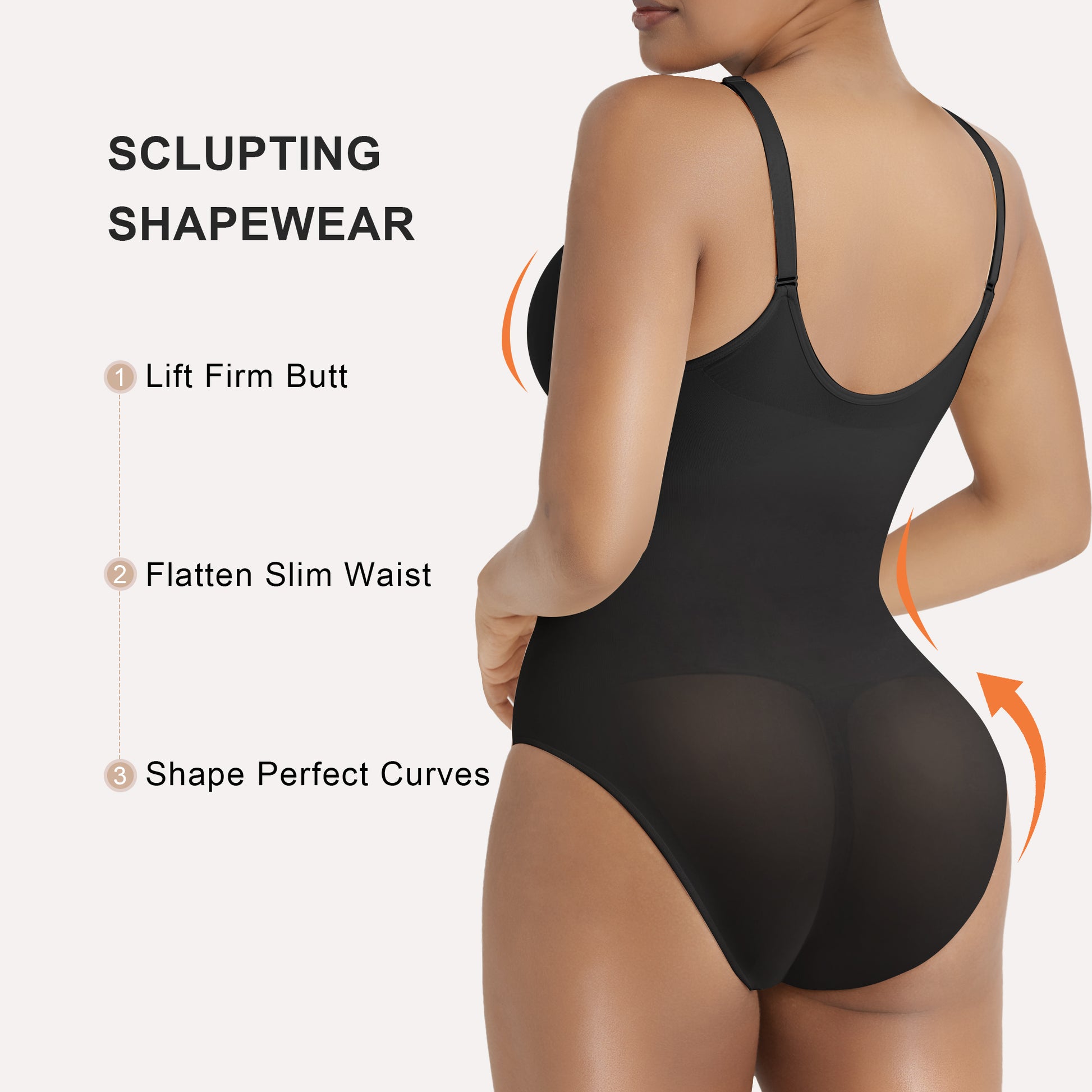 SHAPERX Zip-Up Tummy Control Brief Bodysuit