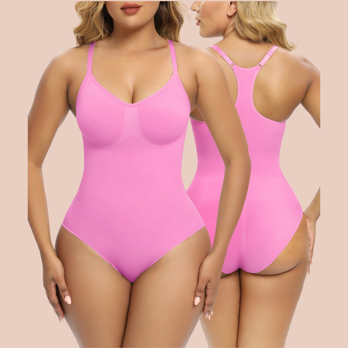 SHAPERX Body suits for Womens Tummy Control Thong Racerback Bodysuit SHAPERX