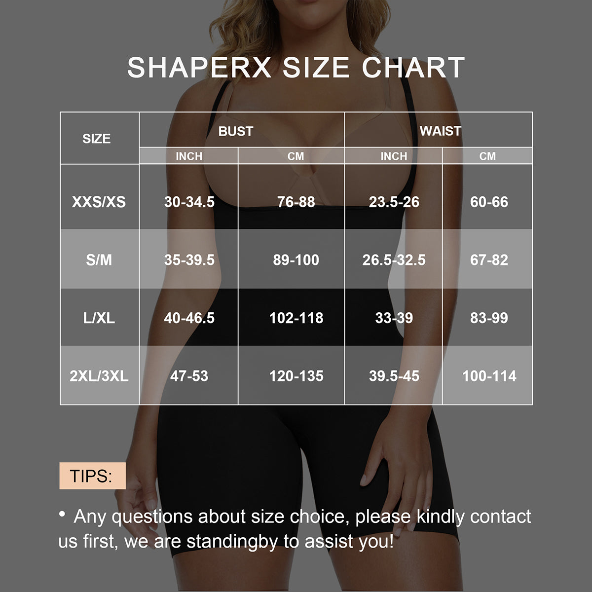 SHAPERX Women's Bodysuit Tummy Control Shapewear Open Bust Thigh Slimmer Seamless Body Shaper SHAPERX