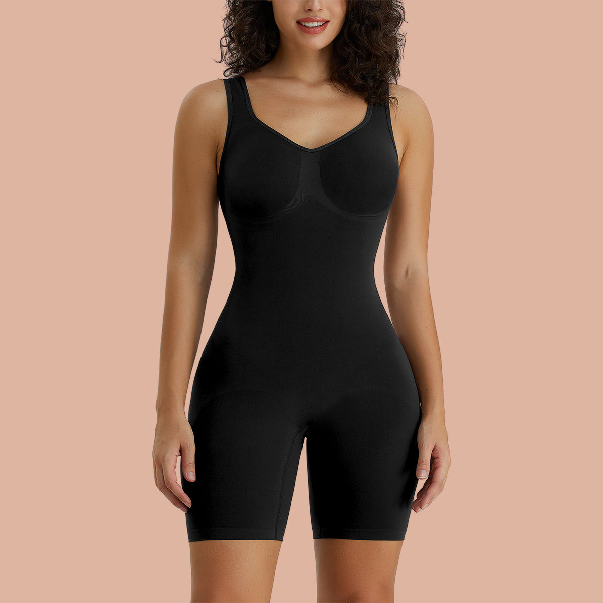 PEASKJP High Waisted Bodysuit Firm Control Body Shaper Comfortable for  Women Under Dress Thigh Slimmer Bodysuit, C XL 