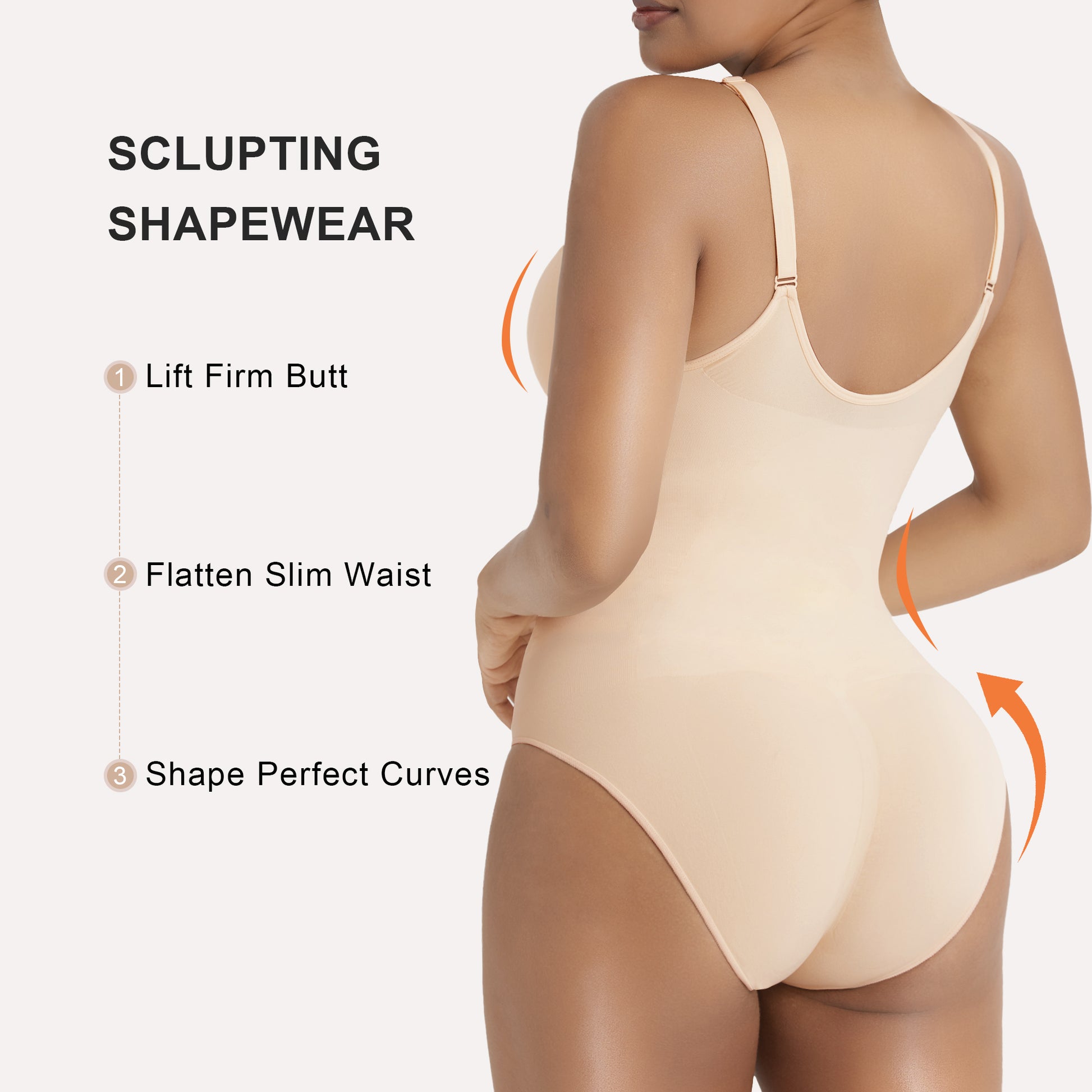 SHAPERX Zip-Up Tummy Control Brief Bodysuit