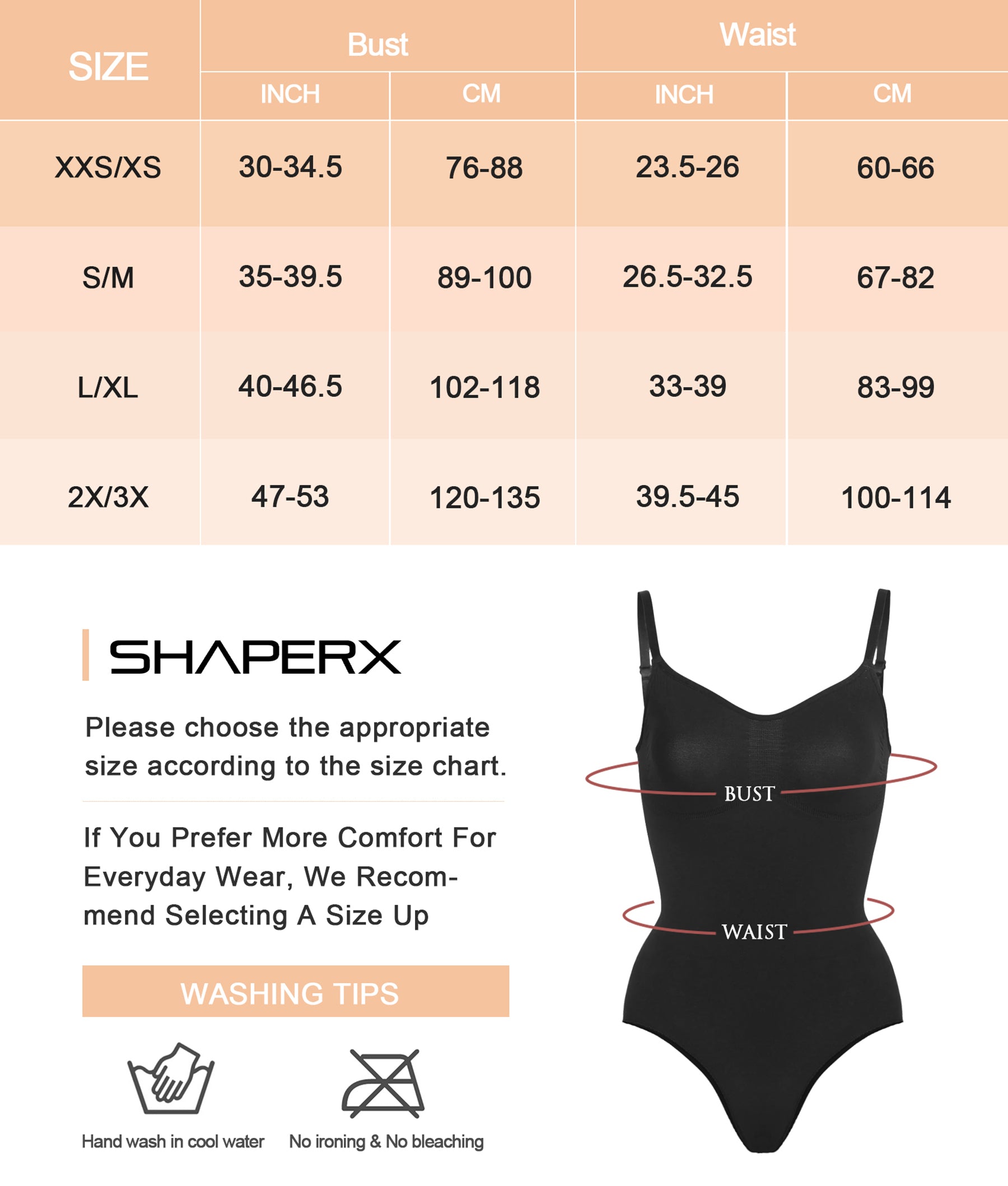 SHAPERX Tummy Control Shapewear Adjustable Straps Seamless Thong Body Shaper
