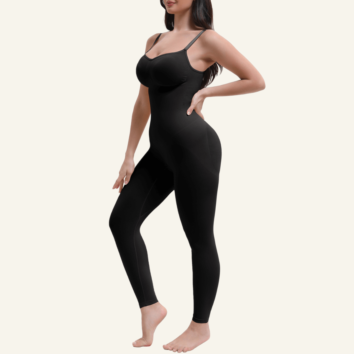 SHAPERX 3-in-1 Seamless Full Body Compression Legging Bodysuit Beige / 2XL/3XL SHAPERX 3-in-1 Seamless Full Body Compression Legging Bodysuit Beige / 2XL/3XL