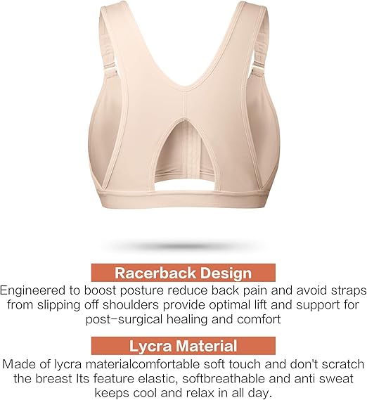 SHAPERX Front Closure Recovery Bra