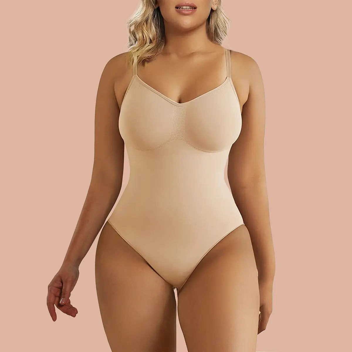 SHAPERX Tummy Control Shapewear Adjustable Straps Seamless Thong Body Shaper SHAPERX