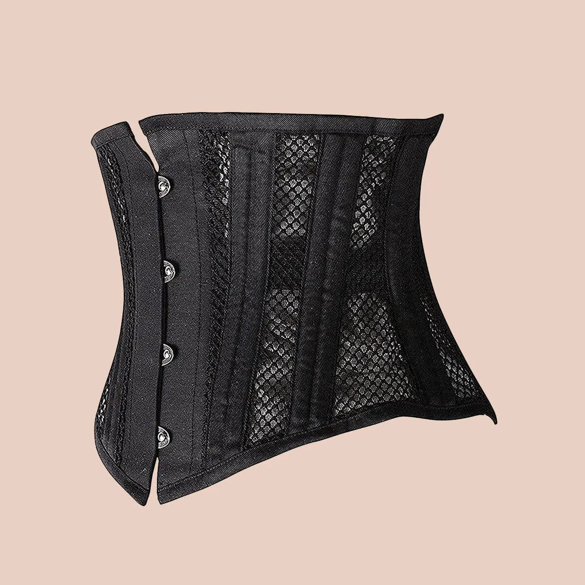 SHAPERX Women's Short Torso Mesh Corset SHAPERX