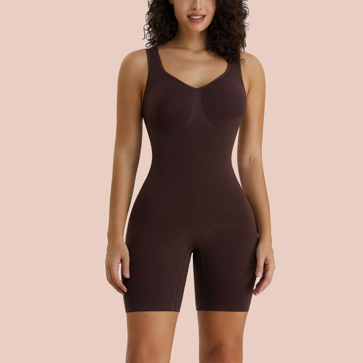 JTKDL Body Shaper,Firm Body Shaper Mid Thigh Bodysuit Girdle (Color :  Beige, Size : XXX-Large)
