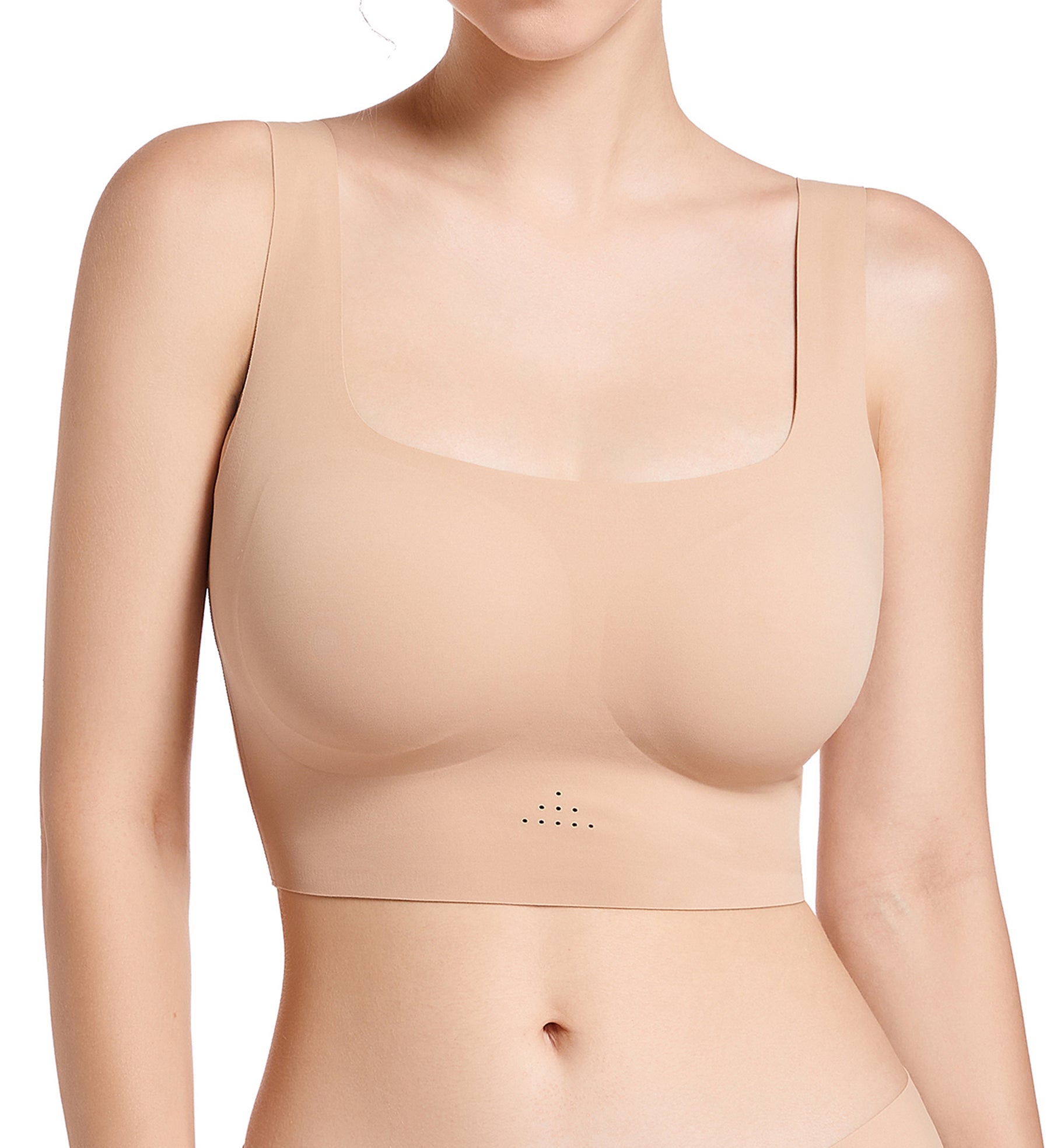 SHAPERX Women's Full-Coverage Unlined Plunge Bra Soft Wirefree Bralette  with Everyday Comfort