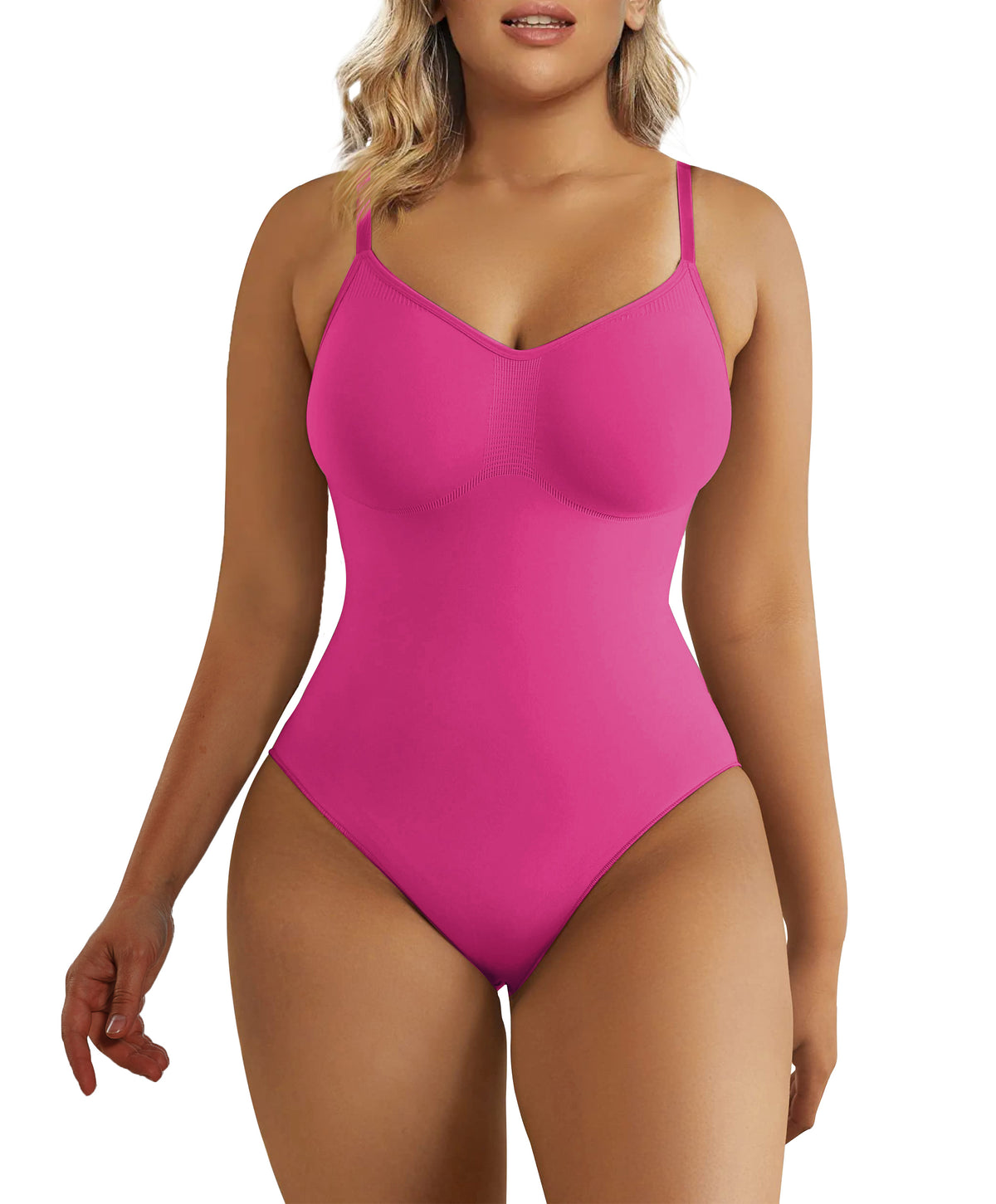 SHAPERX Tummy Control Shapewear Adjustable Straps Seamless Thong Body Shaper