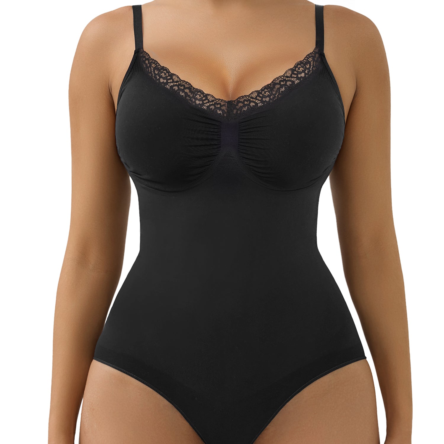 SHAPERX Women's Shapewear Bodysuit Tummy Control Body Shaper Seamless Sculpting Snatched Waist Body Suit