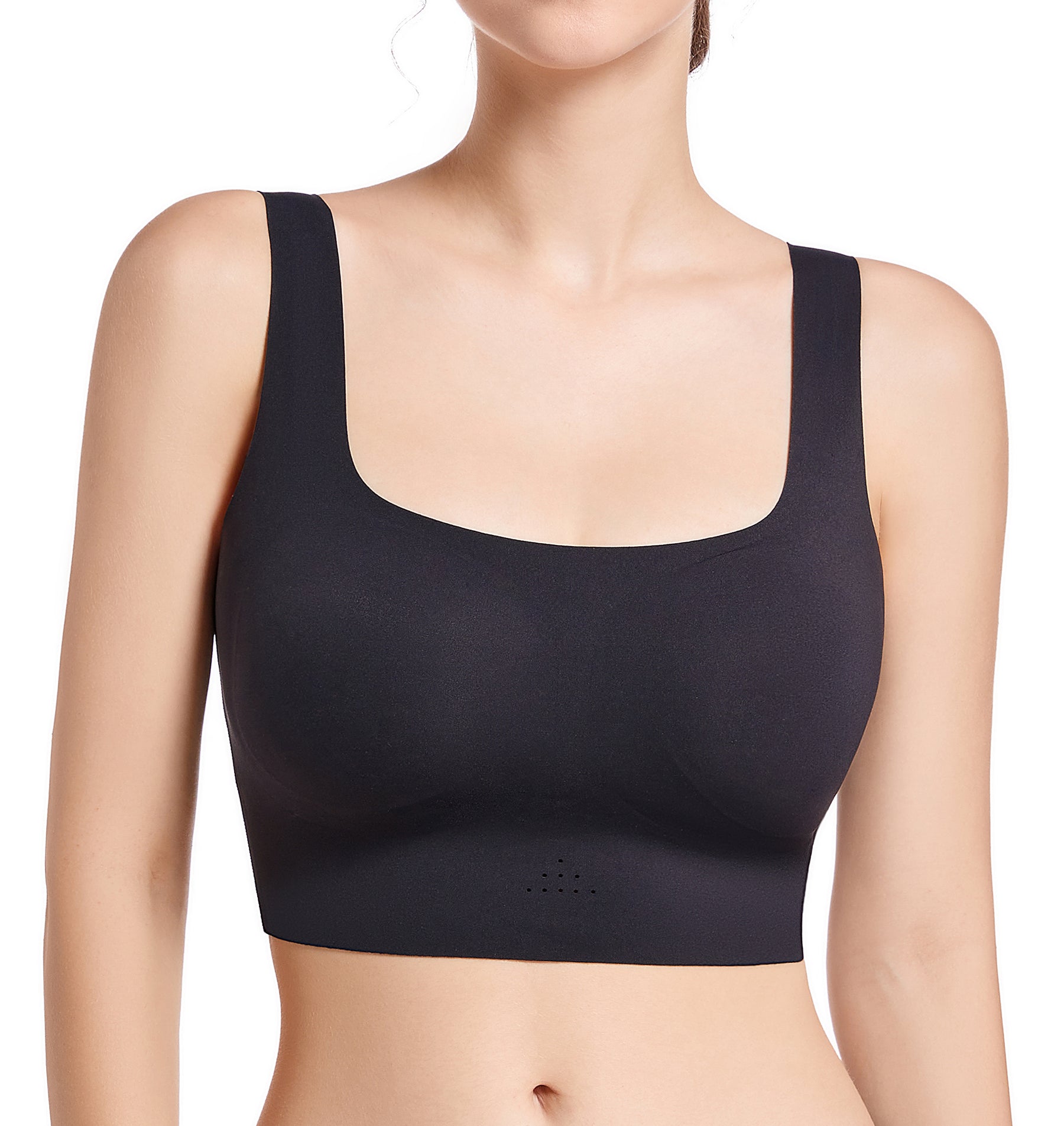 Womens Sports Bras, Full-Coverage Pullover Stretch Bra, Wirefree
