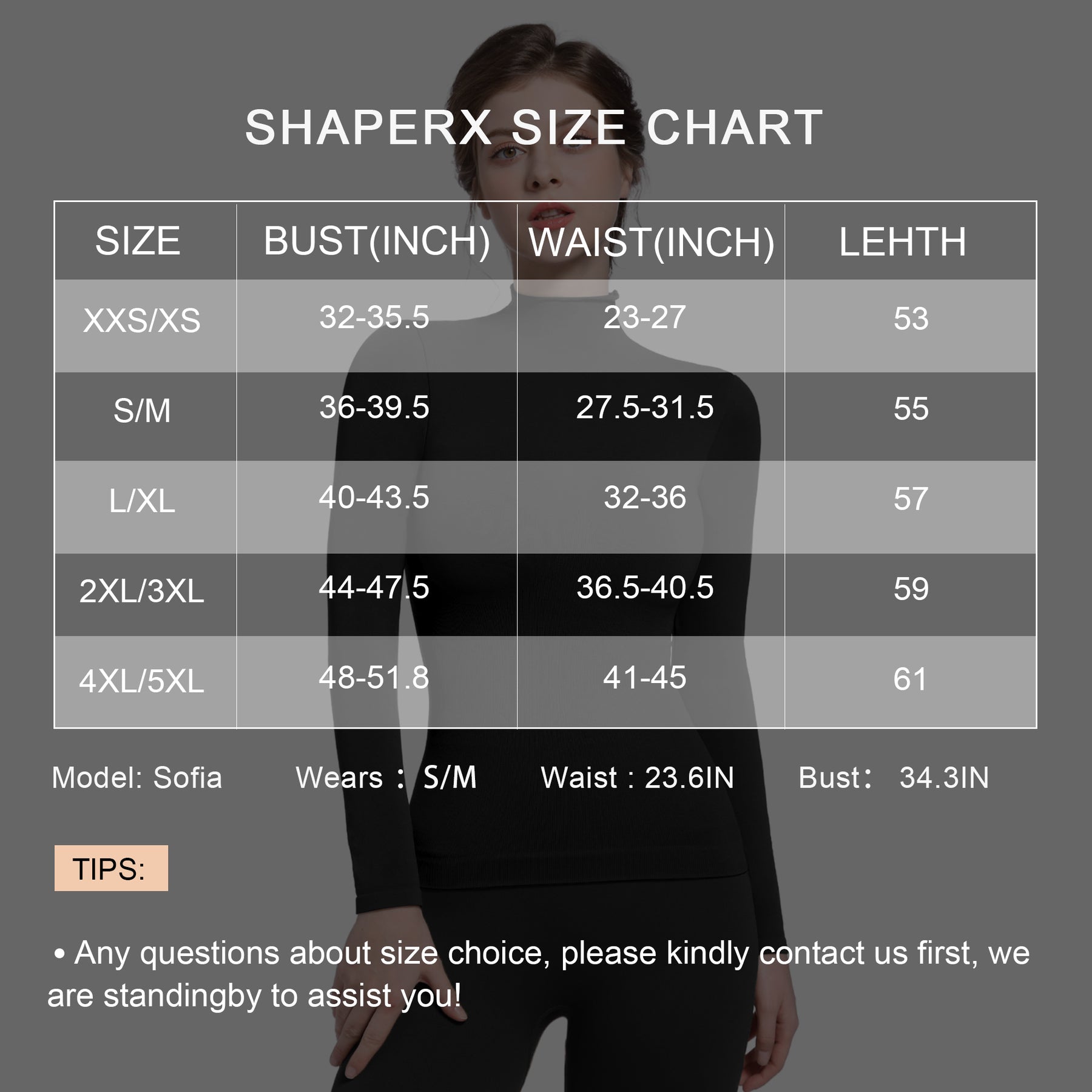SHAPERX Seamless Women's Long Sleeve Shirts Mock Turtleneck Slim Fit Tops Basic Tee SHAPERX