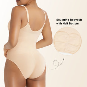 SHAPERX Women's Zip-Up Shapewear Bodysuit Tummy Control Seamless Sculpting Body Shaper Medium Compression