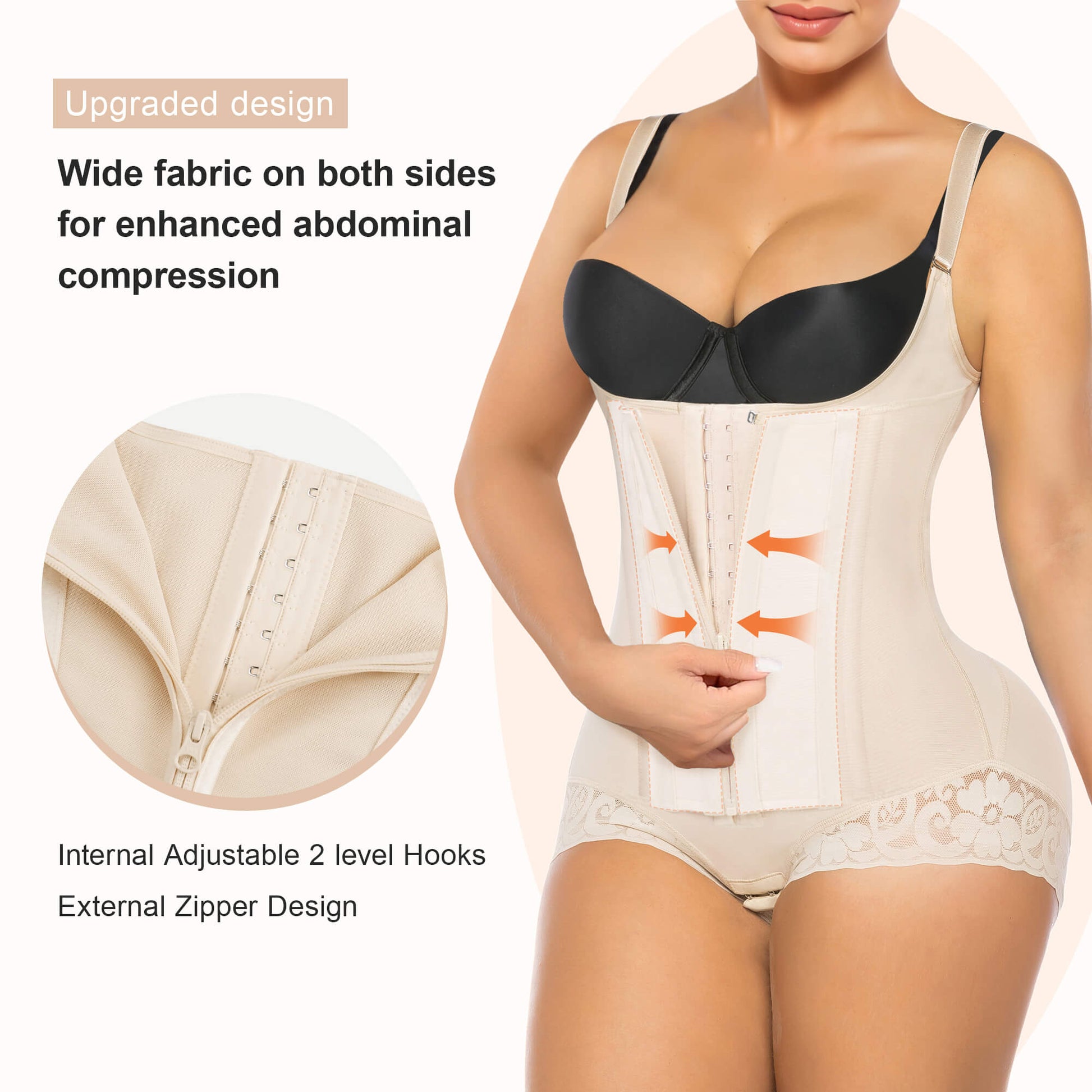 SHAPERX 8-Steel-Bone Brief-Style Colombian Faja