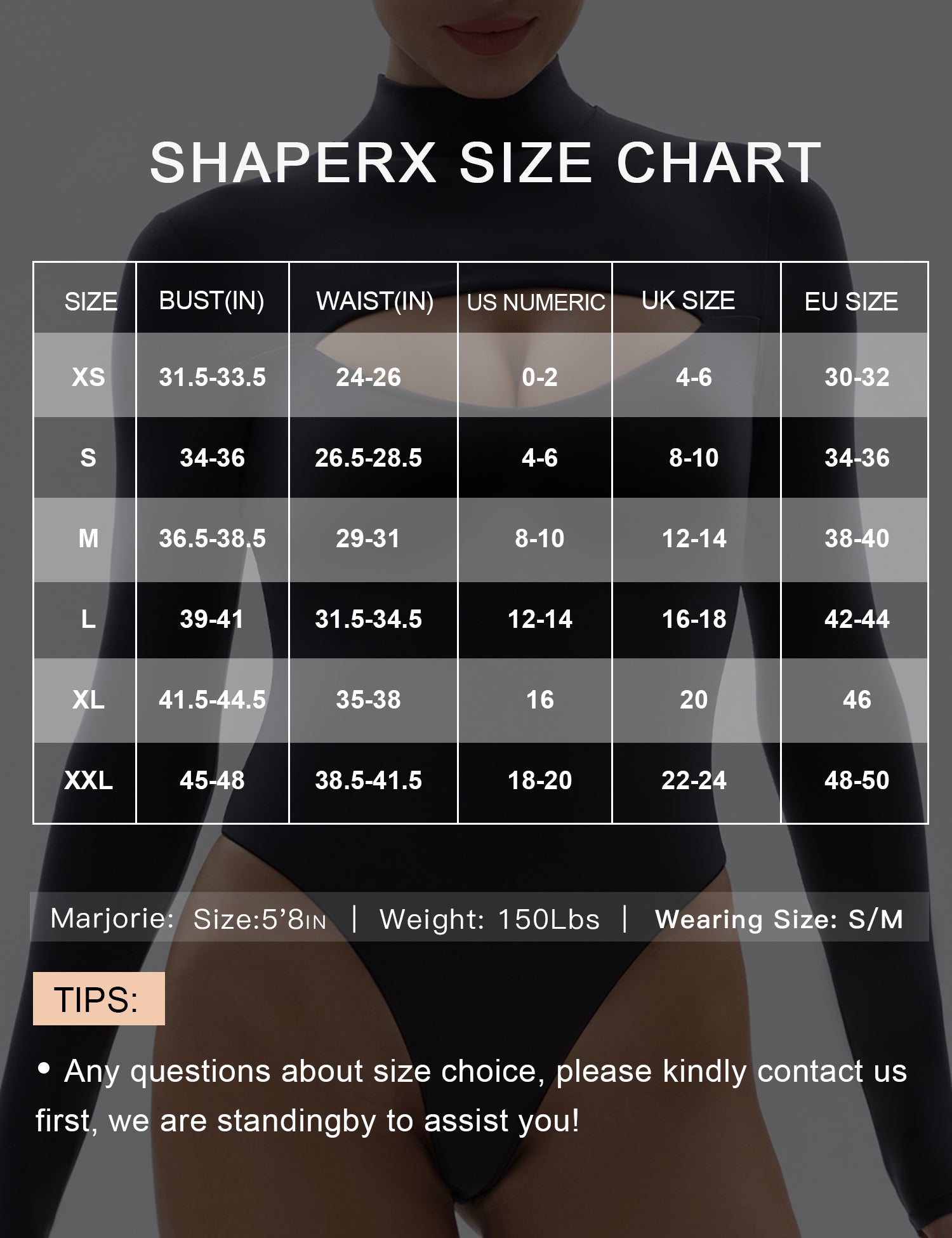 SHAPERX  Mock Neck Long Sleeve Bodysuit Fit Everybody Cutout Front  Thong Body Suits SHAPERX