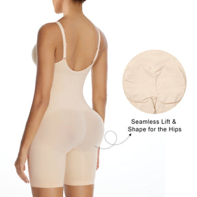 SHAPERX Women's Zip-Up Shapewear Bodysuit Tummy Control Seamless Sculpting Body Shaper Medium Compression SHAPERX