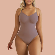 SHAPERX Tummy Control Shapewear Adjustable Straps Seamless Thong Body Shaper SHAPERX