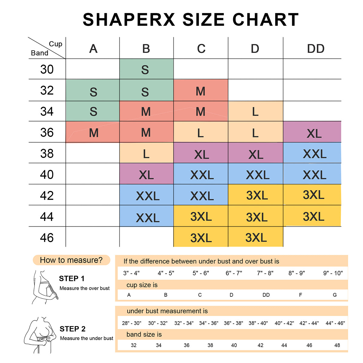 SHAPERX Seamless Lightly Lined Wireless Bra