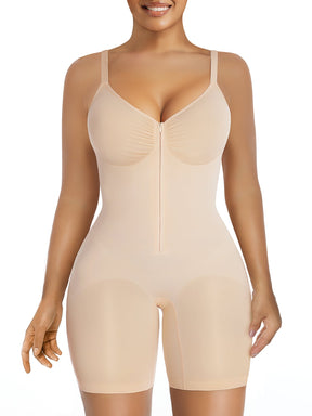 SHAPERX Women's Zip-Up Shapewear Bodysuit Tummy Control Seamless Sculpting Body Shaper Medium Compression SHAPERX