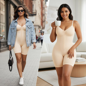 SHAPERX Shapewear Bodysuit for Women Tummy Control Seamless Zip-Up Body Shaper Snatched Waist Sculpting Body Suit