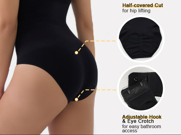 SHAPERX Seamless Bonded Tummy Control Bodysuit - Mobile Image 3