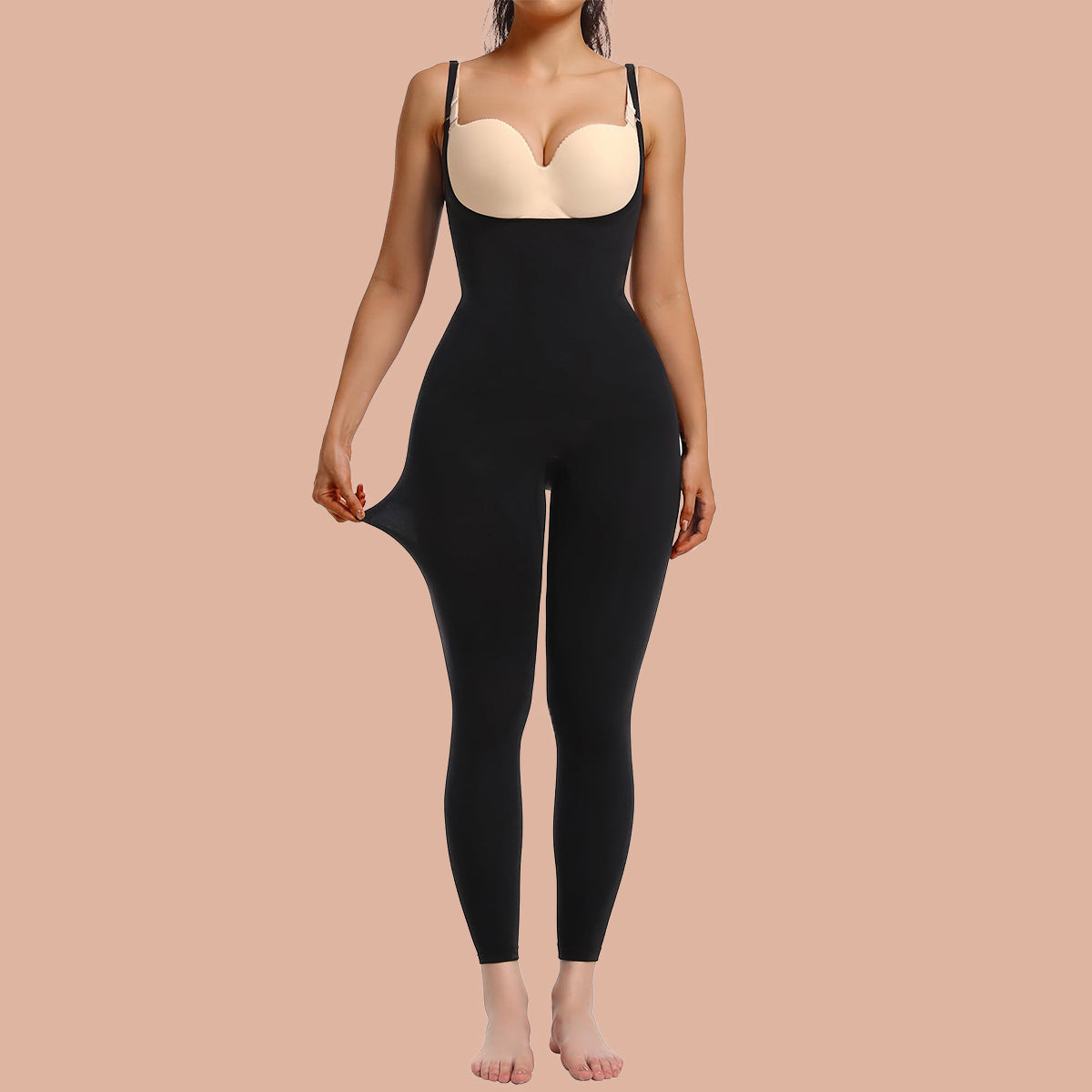 SHAPERX Seamless Open-Chest Tummy Control Full Body Shaper