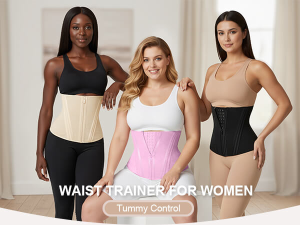 SHAPERX 15 Steel Bones Waist Trainer for Workout & Hourglass Shaping - Mobile Image 1