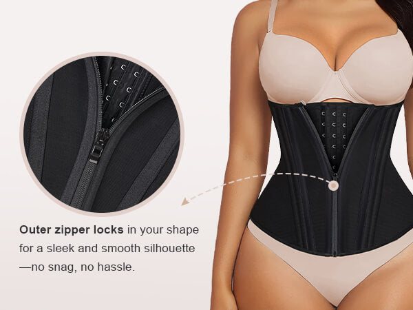 SHAPERX 15 Steel Bones Waist Trainer for Workout & Hourglass Shaping - Mobile Image 4