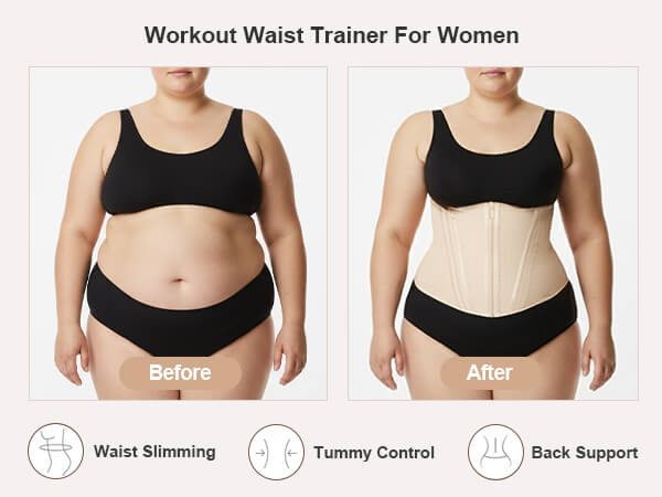 SHAPERX 15 Steel Bones Waist Trainer for Workout & Hourglass Shaping - Mobile Image 8