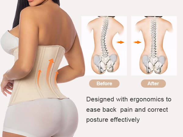 SHAPERX 15 Steel Bones Waist Trainer for Workout & Hourglass Shaping - Mobile Image 9