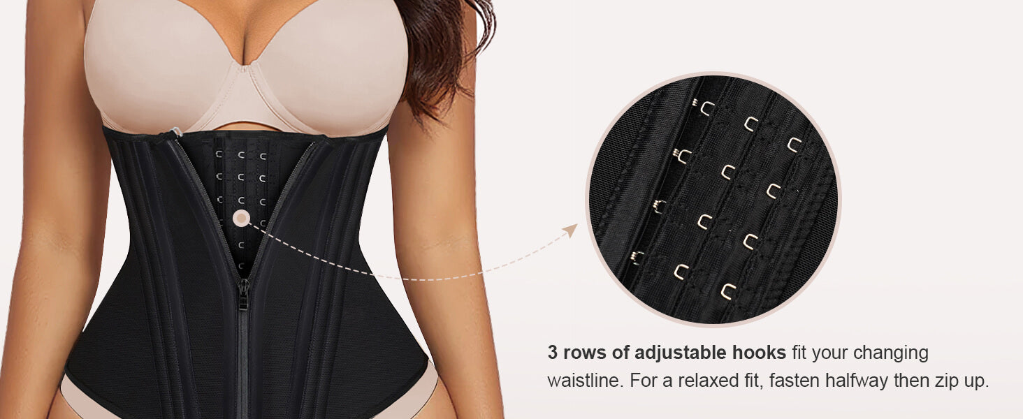 SHAPERX 15 Steel Bones Waist Trainer for Workout & Hourglass Shaping - Detail Image 5