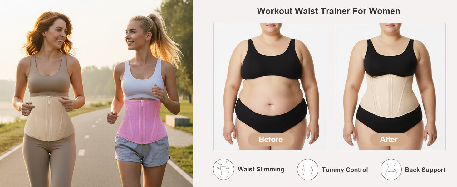 SHAPERX 15 Steel Bones Waist Trainer for Workout & Hourglass Shaping - Detail Image 8