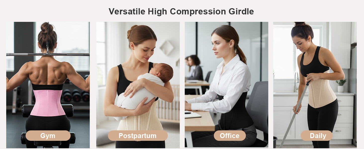 SHAPERX 15 Steel Bones Waist Trainer for Workout & Hourglass Shaping - Detail Image 10