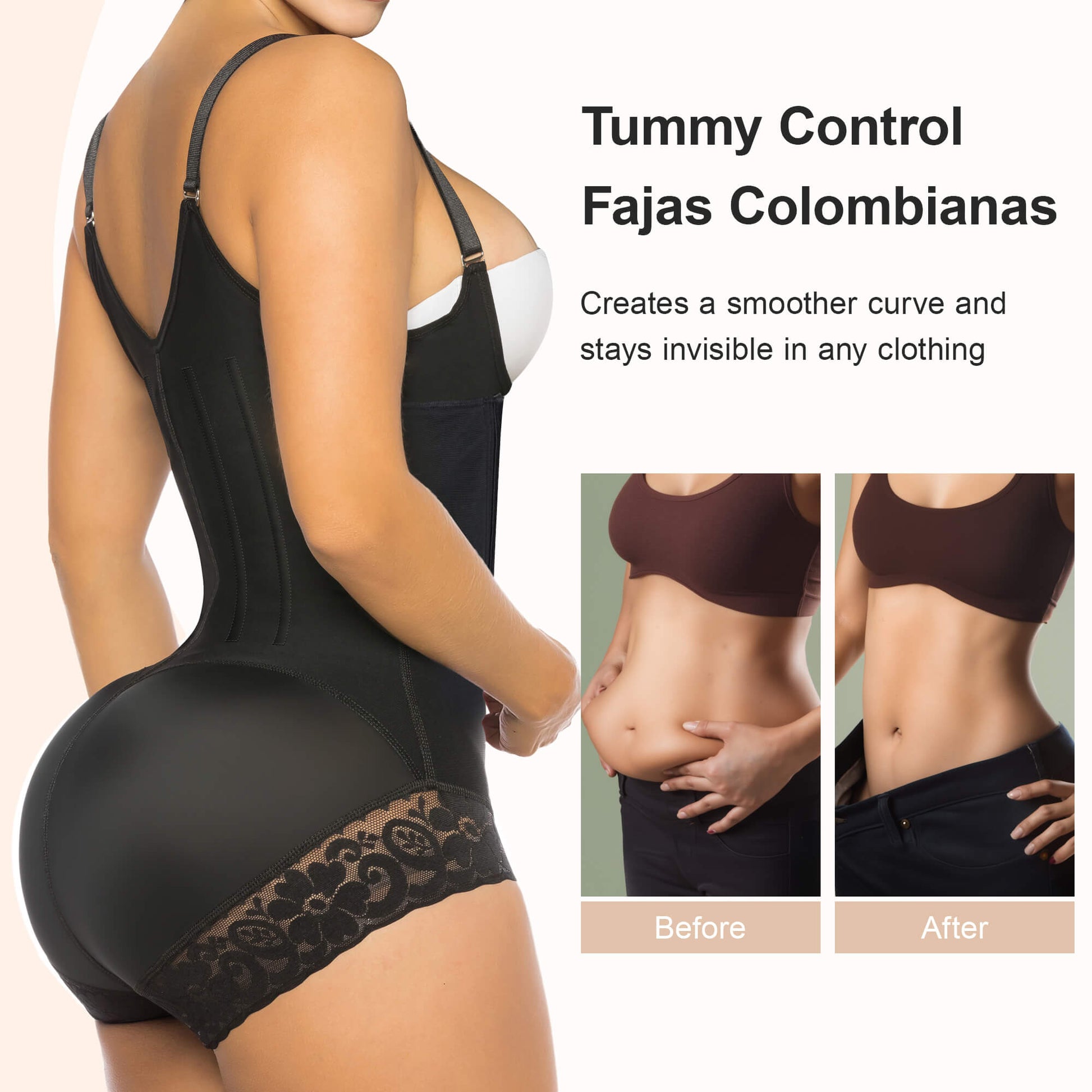 SHAPERX 8-Steel-Bone Brief-Style Colombian Faja