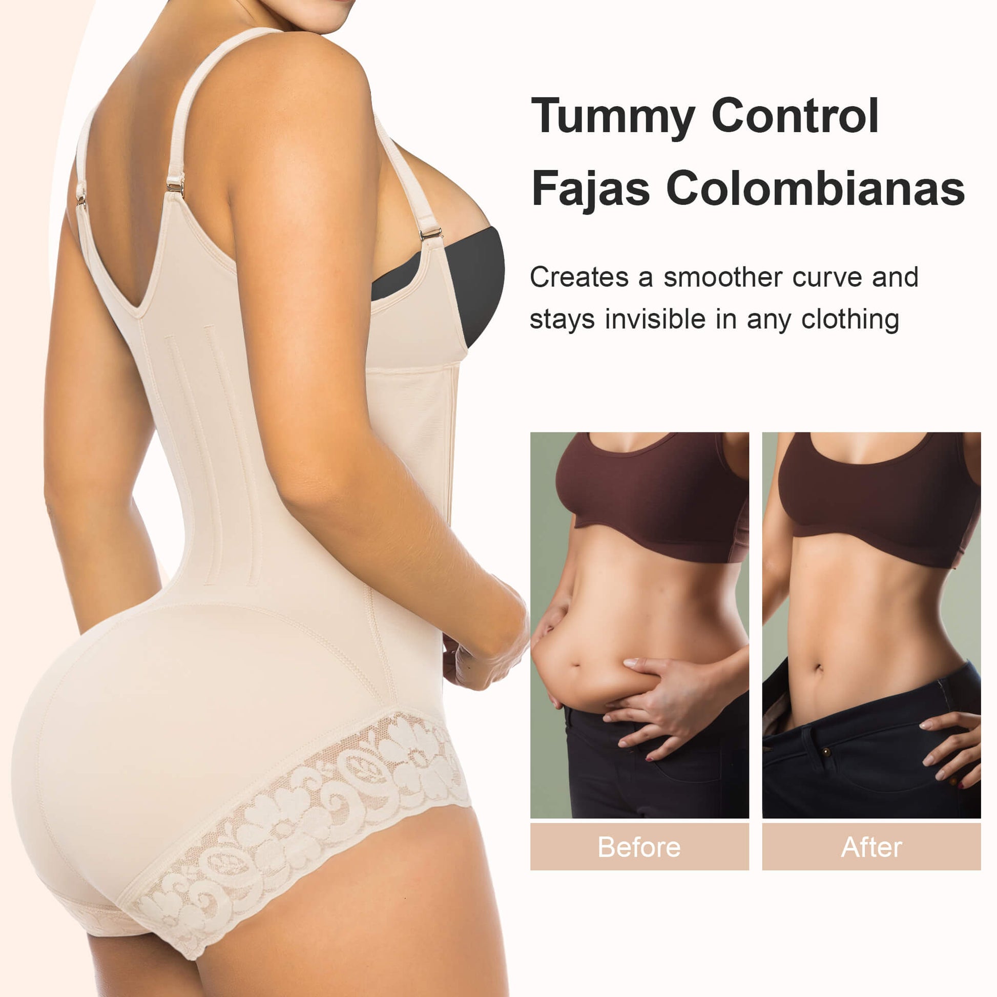 SHAPERX 8-Steel-Bone Brief-Style Colombian Faja