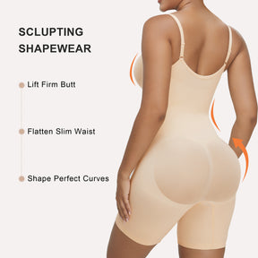 SHAPERX Shapewear Bodysuit for Women Tummy Control Seamless Zip-Up Body Shaper Snatched Waist Sculpting Body Suit