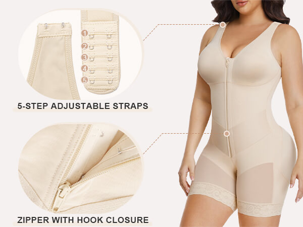 SHAPERX V-Shaped® Enhanced Tummy Control Full Body Faja - Mobile Image 3