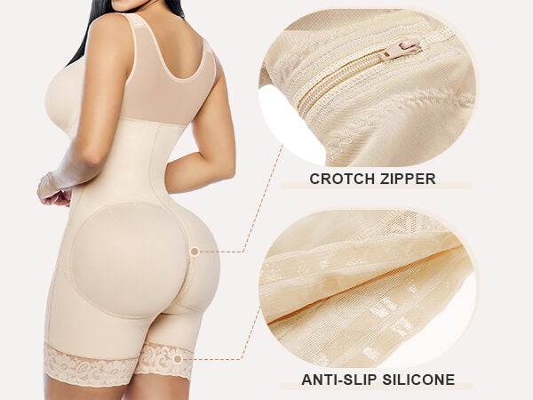 SHAPERX V-Shaped® Enhanced Tummy Control Full Body Faja - Mobile Image 4