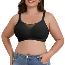 SHAPERX Wireless Bras for Women V Mesh Supportive Full Coverage Everyday Bralette