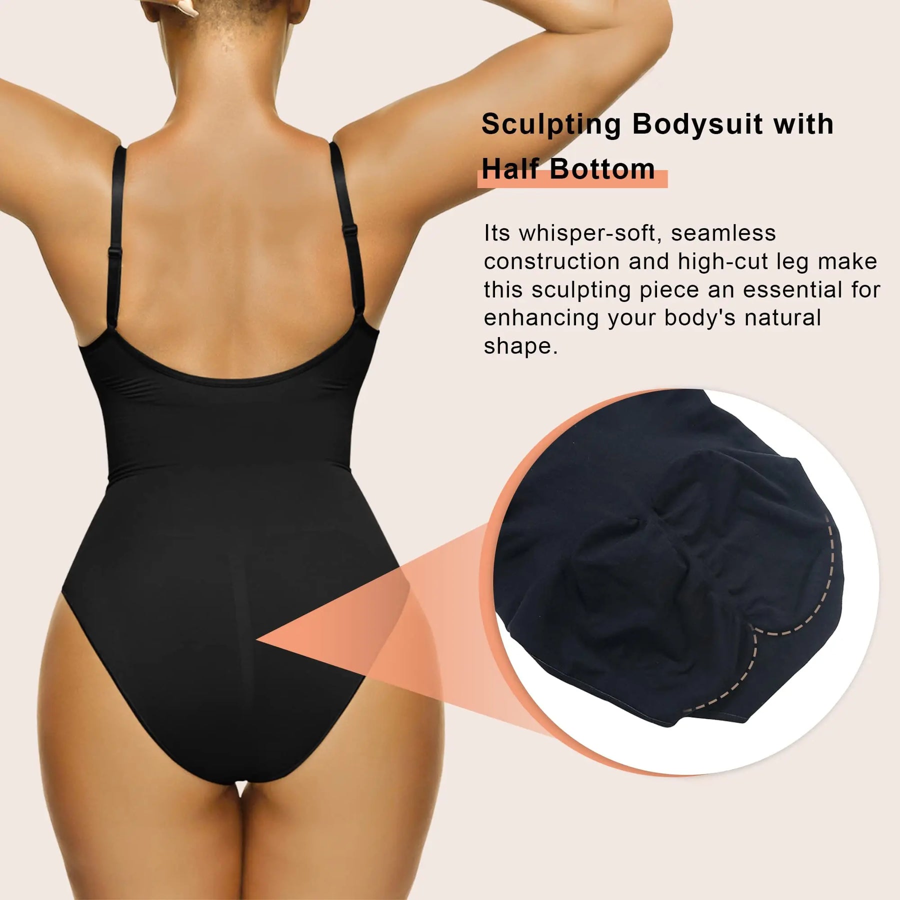Bodysuit for Womens Tummy Control Shapewear Seamless Sculpting