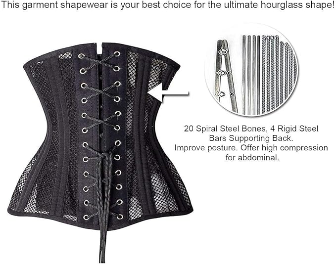 SHAPERX Longline Heavy Duty Corset Cincher Weight Loss Body Shaper