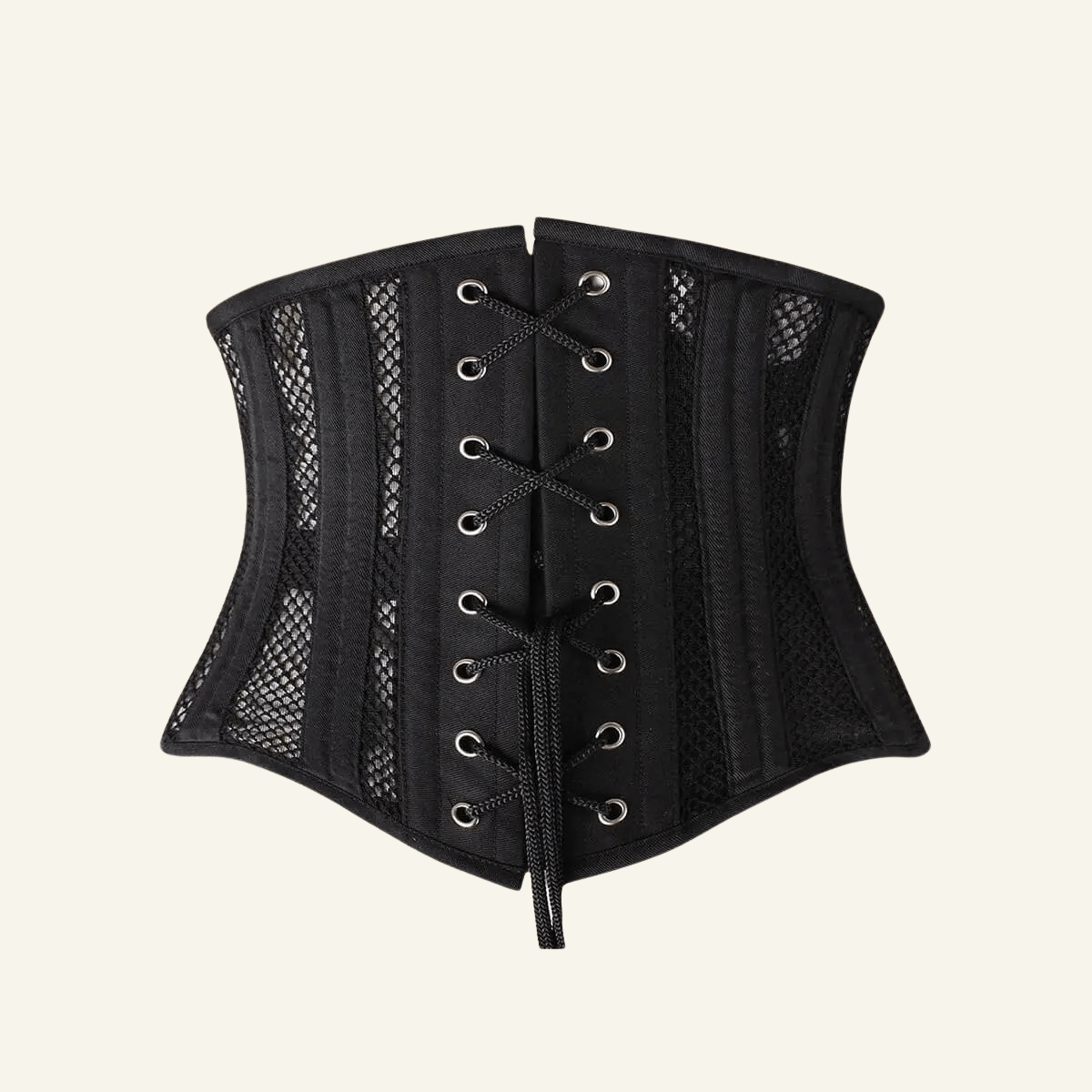 SHAPERX 26-Steel-Bones Mesh Corset Breathable Waist Trainer for Short Torso
