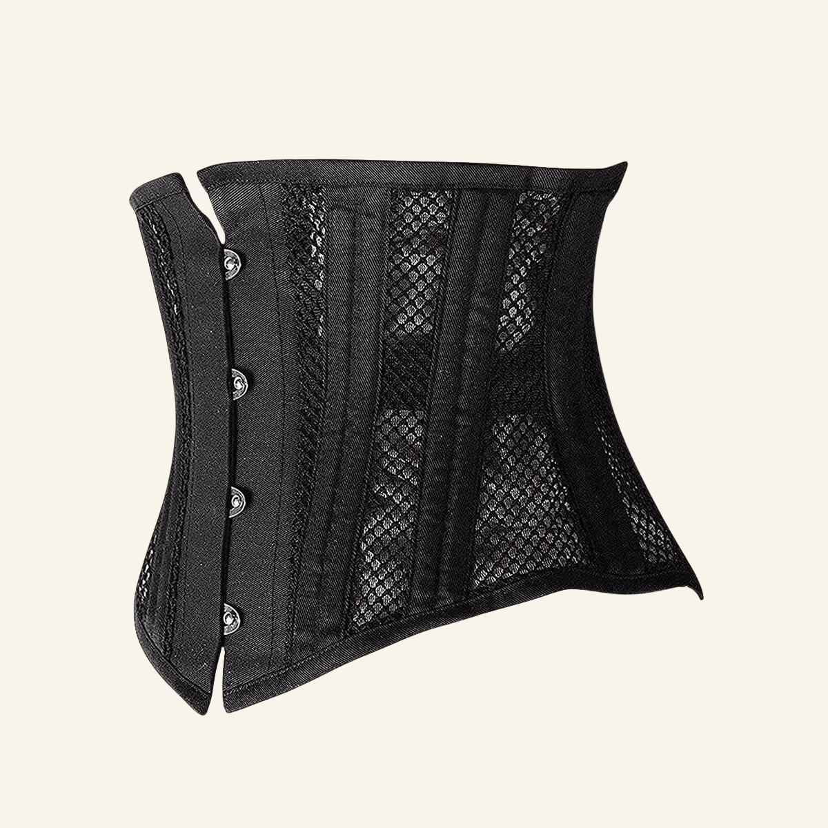 SHAPERX 26-Steel-Bones Mesh Corset Breathable Waist Trainer for Short Torso