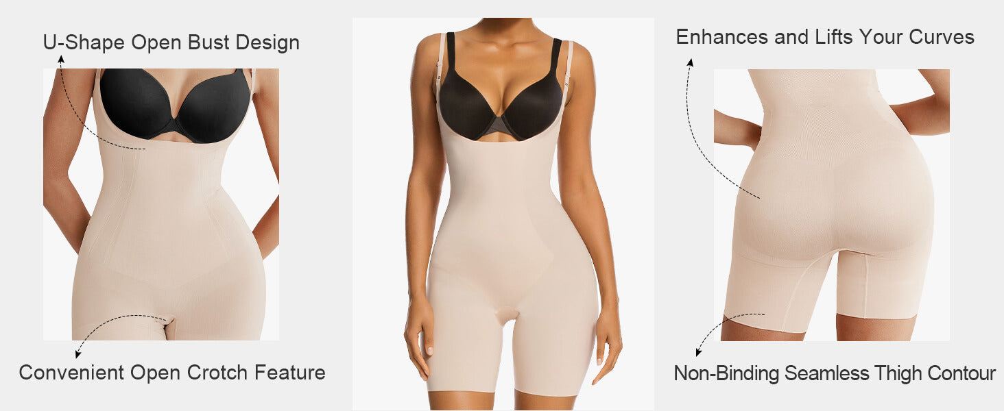 SHAPERX Tummy Control Shapewear for Women Seamless Body Shaper - Detail Image 1