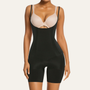 SHAPERX One-Piece Seamless Core-Sculpting Open-Bust Shorts Bodysuit