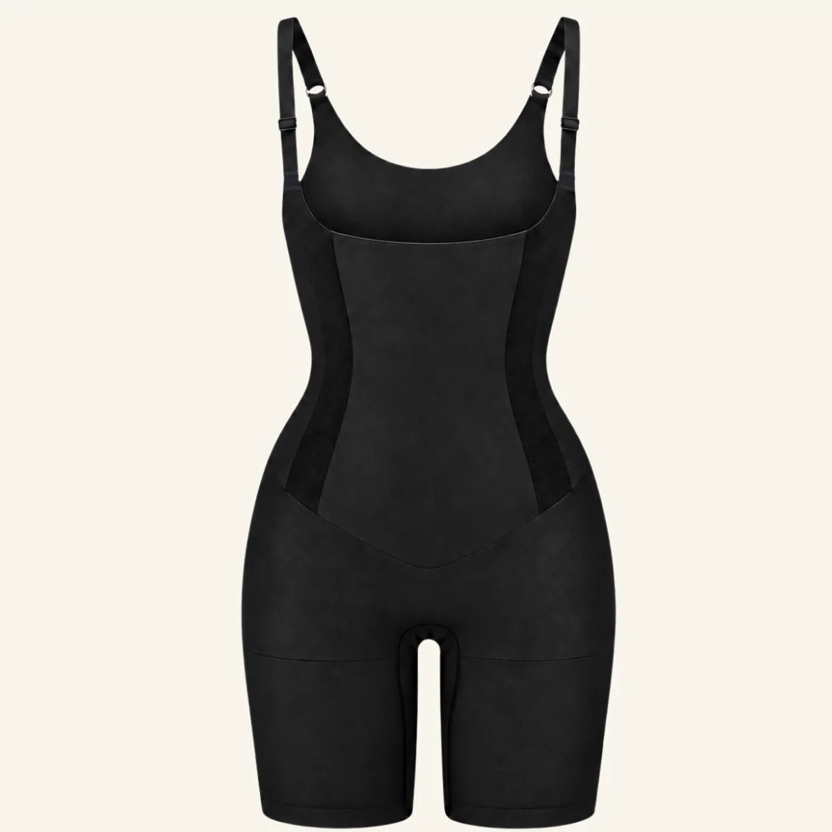 SHAPERX One-Piece Seamless Core-Sculpting Open-Bust Shorts Bodysuit