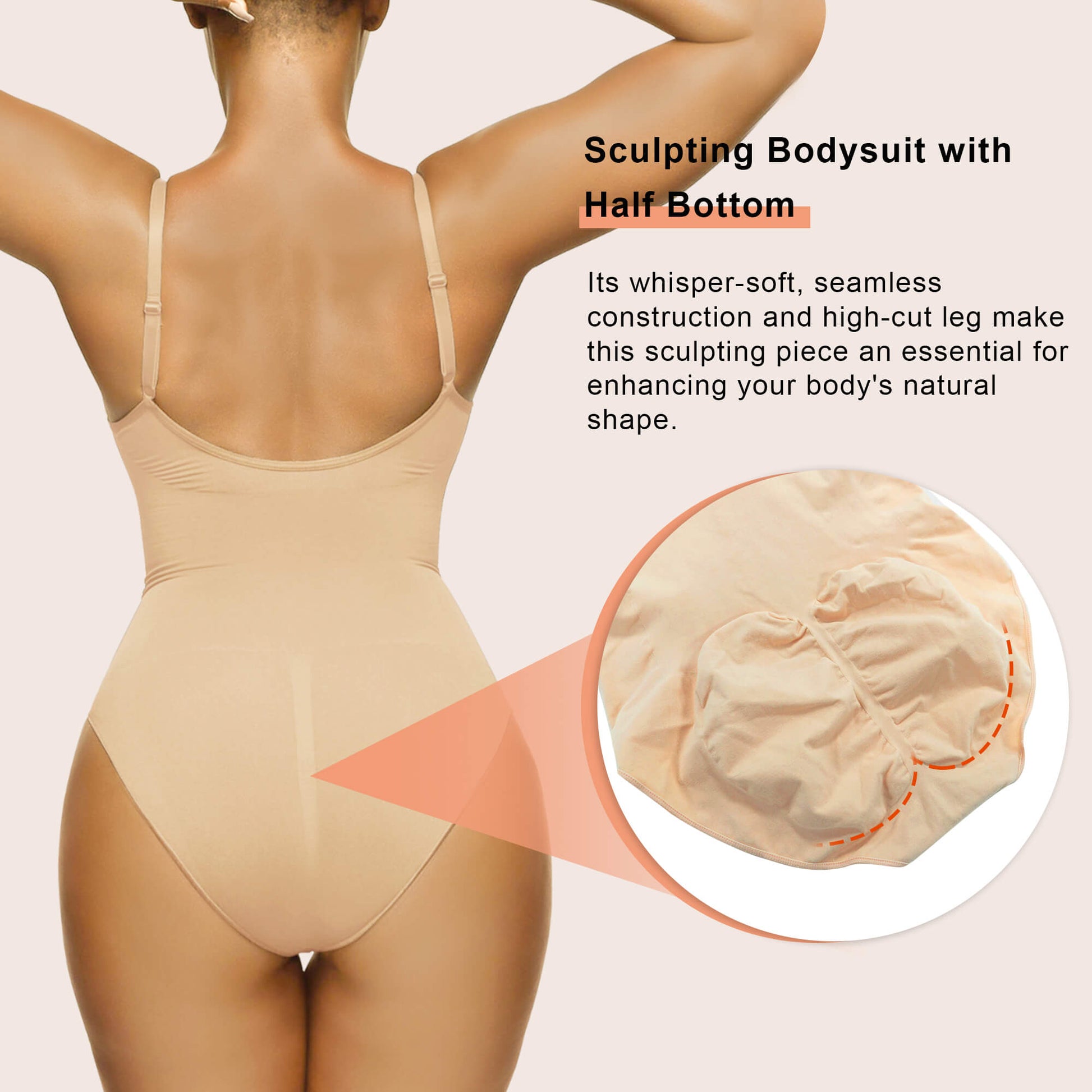 SHAPERX Seamless Bodysuit for Women Tummy Control Shapewear Sculpting Briefs Body Shaper